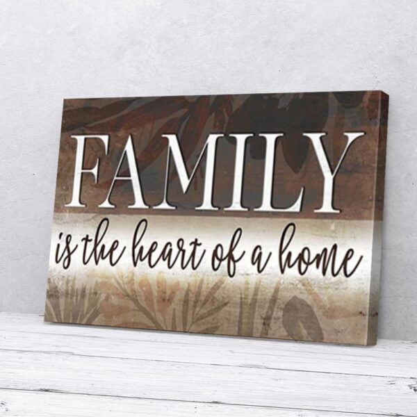 Family Is the Heart of The Home Tree Family Matte Canvas Wall Art