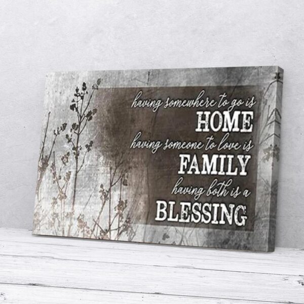 Home Family Blessing Matte Canvas Wall Art