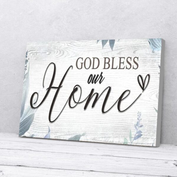 God Bless Our Home Matte Canvas Wall Art