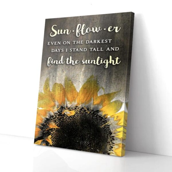Find The Light Sunflower Matte Canvas Wall Art