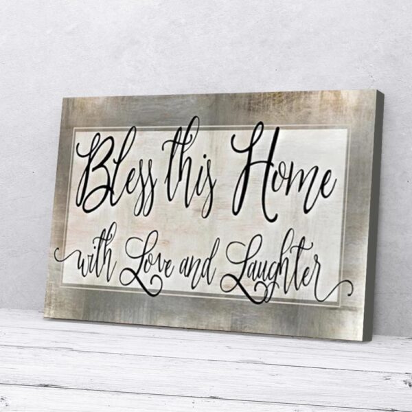 Family Love Laughter Wood Yellow Matte Canvas Wall Art