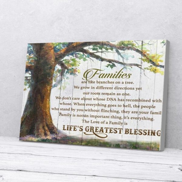 Family Tree Life's Greatest Blessing Matte Canvas Wall Art