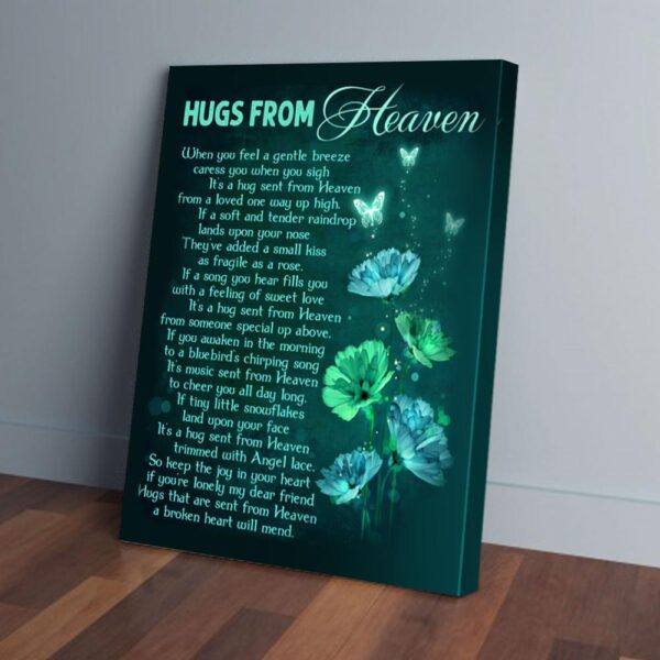 Hugs From Heaven Butterfly Matte Canvas Wall Art