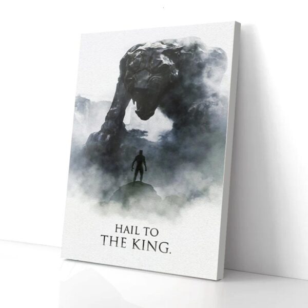 Hail To The King Black Panther Canvas Wall Art