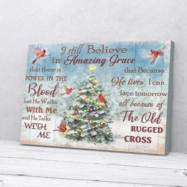 I Still Believe In Amazing Grace Cardinal Canvas Wall Art