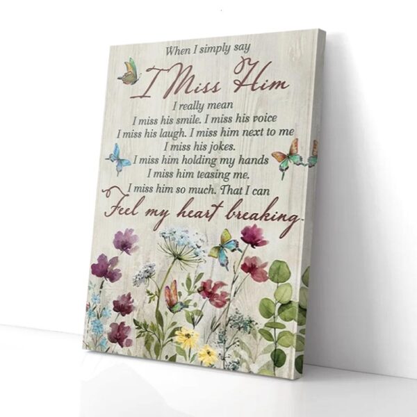 I Love You The Most Butterfly Canvas Wall Art