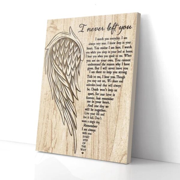 I Never Left You Angel Wing Canvas Wall Art