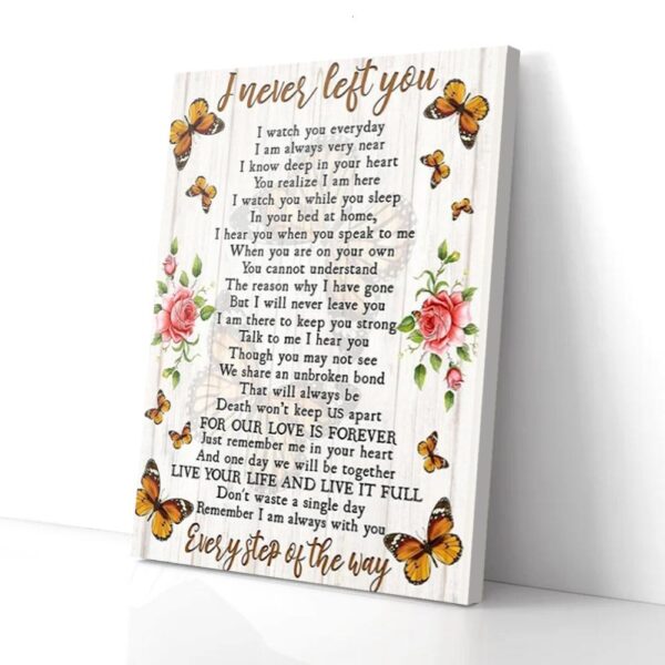 I Never Left You Butterfly Canvas Wall Art