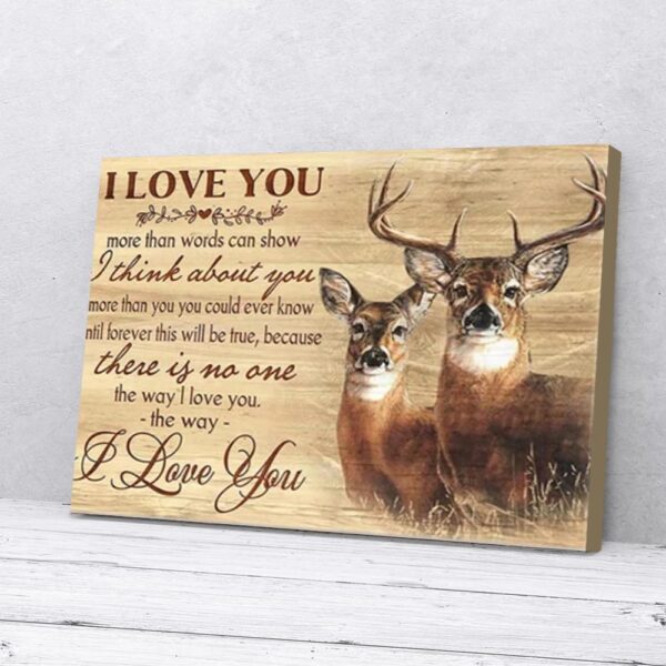 I Love You Buck And Doe Love Canvas Wall Art