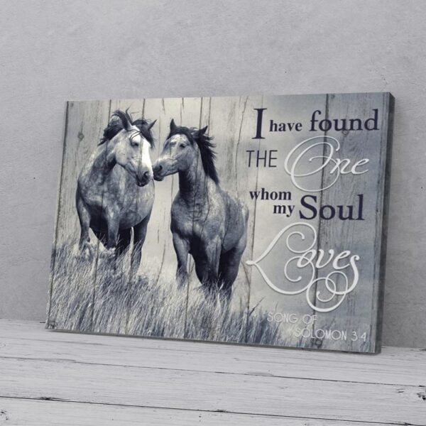 I Have Found You Running Horse Couple Canvas Wall Art