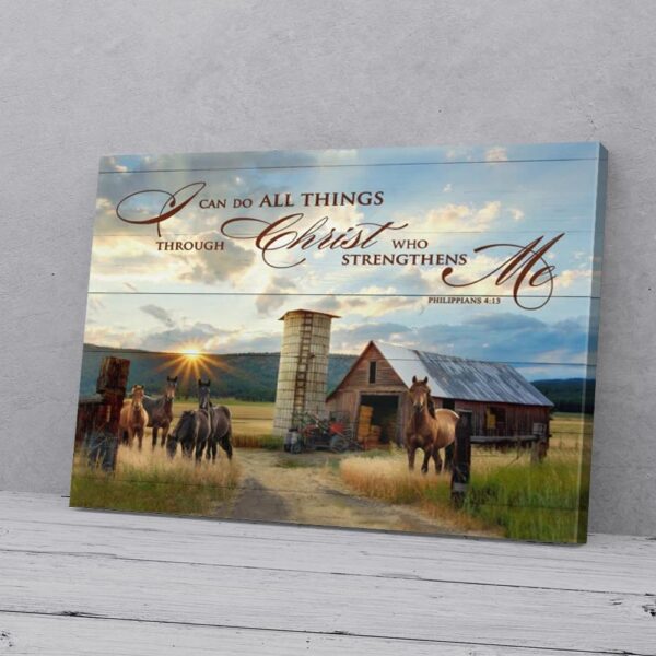 I Can Do All Things Horse Canvas Wall Art