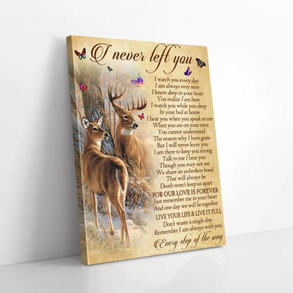 I Never Left You Butterfly Buck And Doe Canvas Wall Art