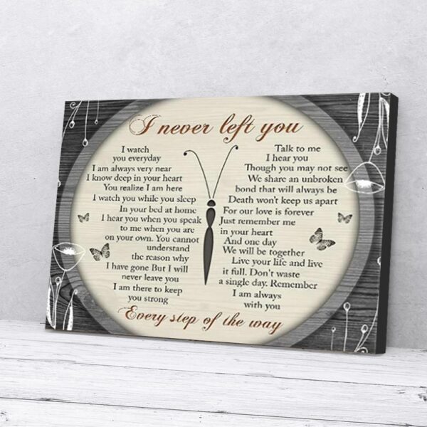 I Never Left You Wood Butterfly Canvas Wall Art