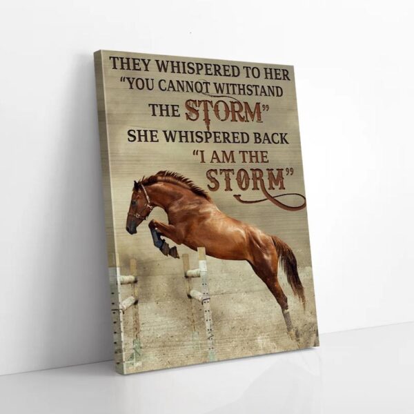 Girl I Am The Storm Horse Canvas Wall Art