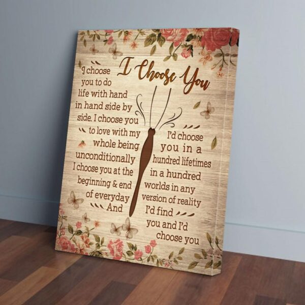 Flowers Butterfly Canvas Wall Art
