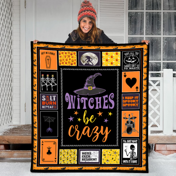 Halloween Witchin' Ain'T Easy Funny Witch 1 Fleece Sherpa Blanket