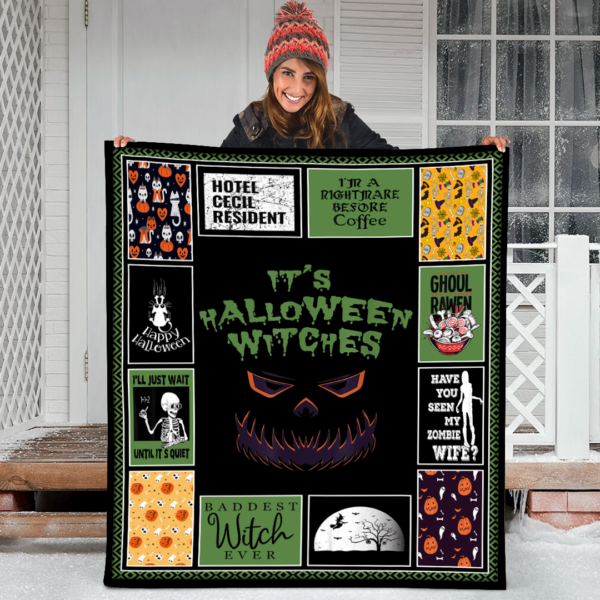 Halloween It's Witches 1 Fleece Sherpa Blanket
