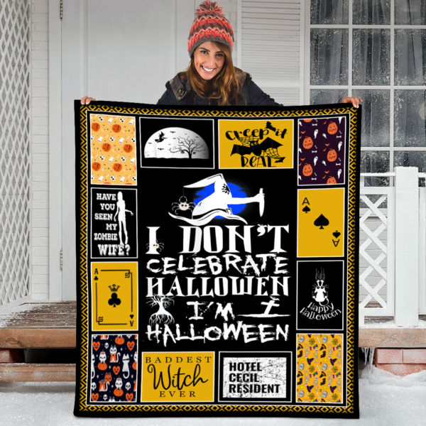Halloween I Don'T Celebrate I'M Party Fleece Sherpa Blanket