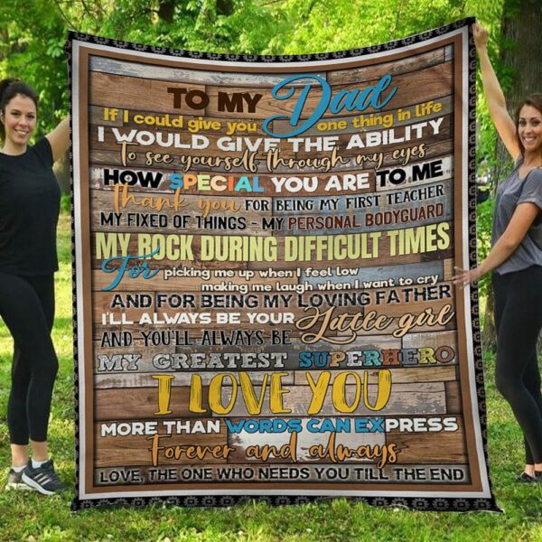 To My Dad I Love You More Than Words Can Express Blanket