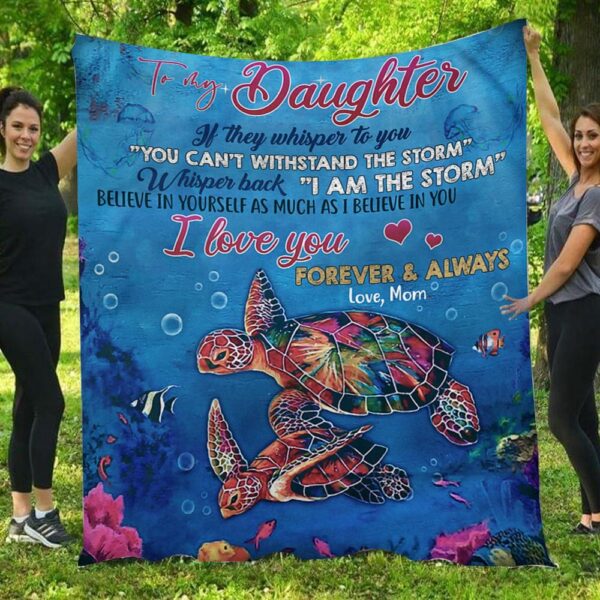 I Love You Forever & Always Turtles Mom & Daughter Blanket