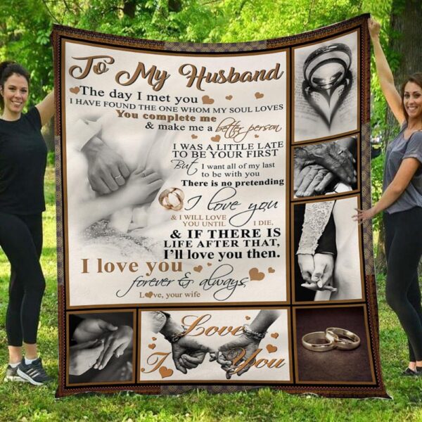 I Love You Forever & Always Rings Love Wife To Husband Blanket