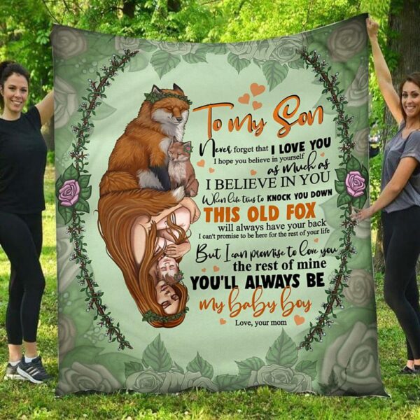 This Old Fox Will Always Have Your Back Mom & Son Blanket