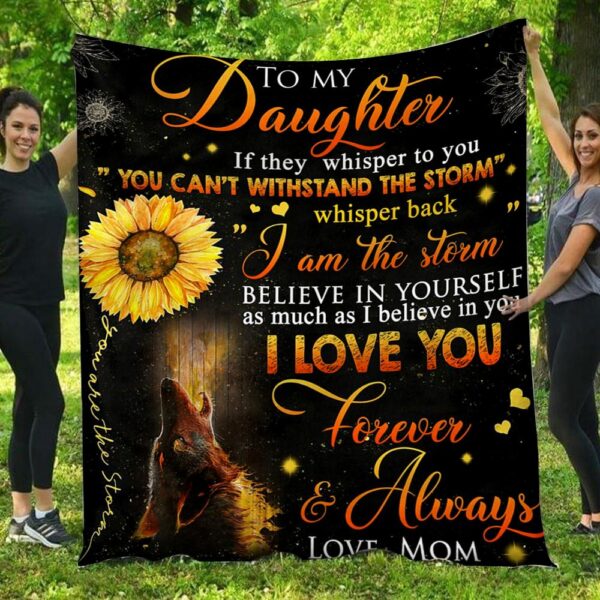 I Love You Forever & Always Fox Sunflower Mom To Daughter Blanket