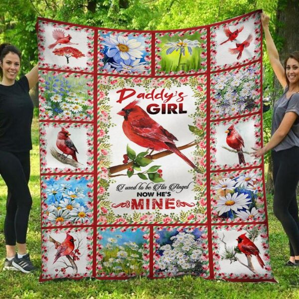 Daddy's Girl Cardinalis Chrysanthemum Mi Blanket