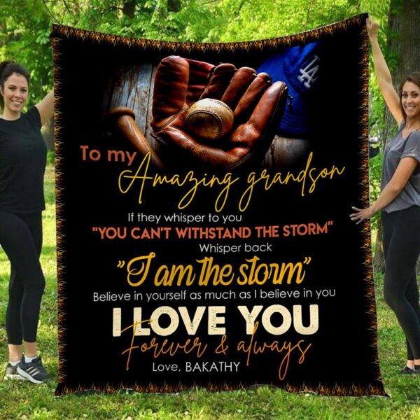 I Love You Forever & Always Baseball Bakathy To Amazing Son Blanket