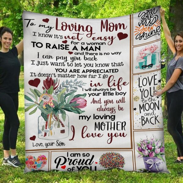 I Will Always Be Your Little Boy Flowers Son To Mom Blanket