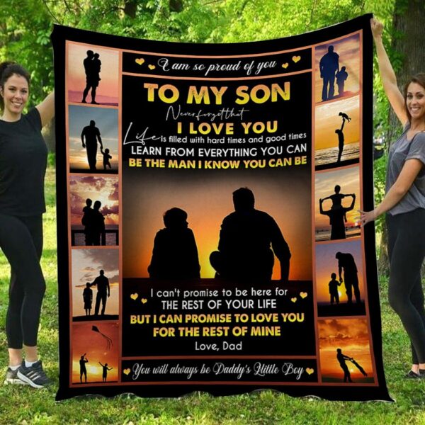 Never Forget That I Love You Sunshine Dad To Son Blanket