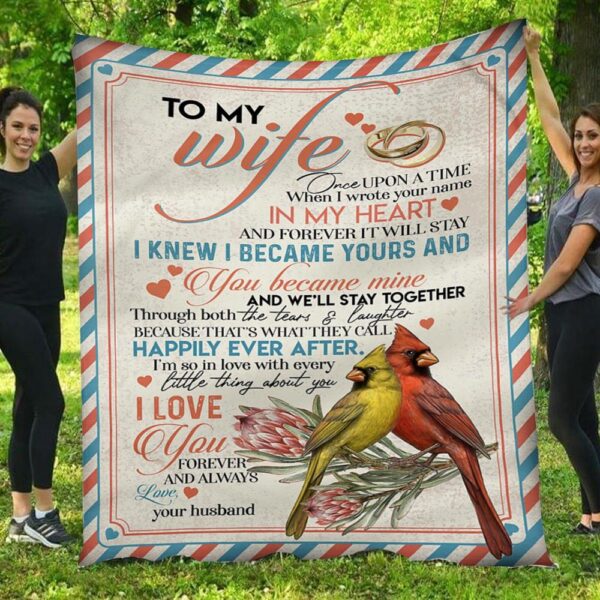 I Love You Forever & Always Birds Protea Husband To Wife Blanket