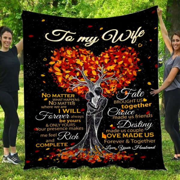 To My Wife You Are My Destiny Love Husband Painting Fleece Blanket