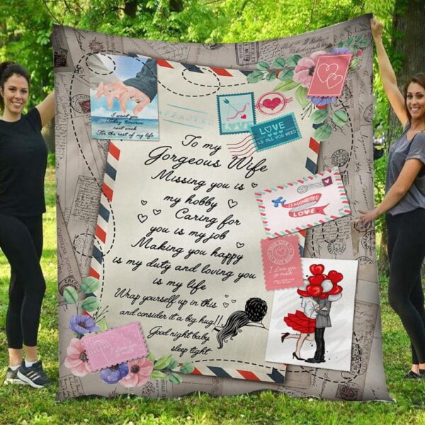 Loving You Is My Life Goodnight Baby Letter Blanket