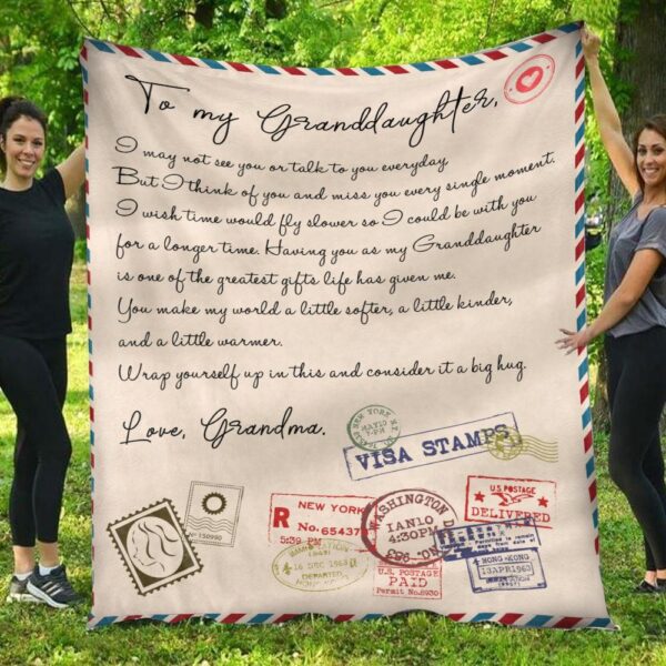 Grandma To Granddaughter Letter Blanket