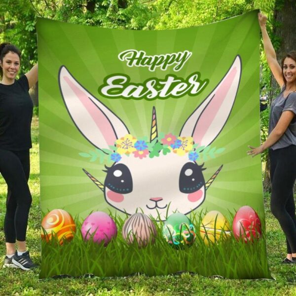 Happy Easter Unicorn Blanket