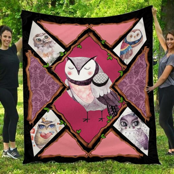 Love Owls Pink Blanket