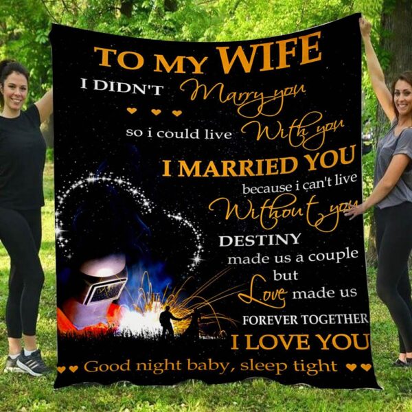 To My Wife Worker Husband & Wife Blanket