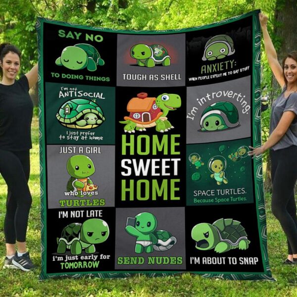 Home Sweet Home Lovely Turtles Blanket