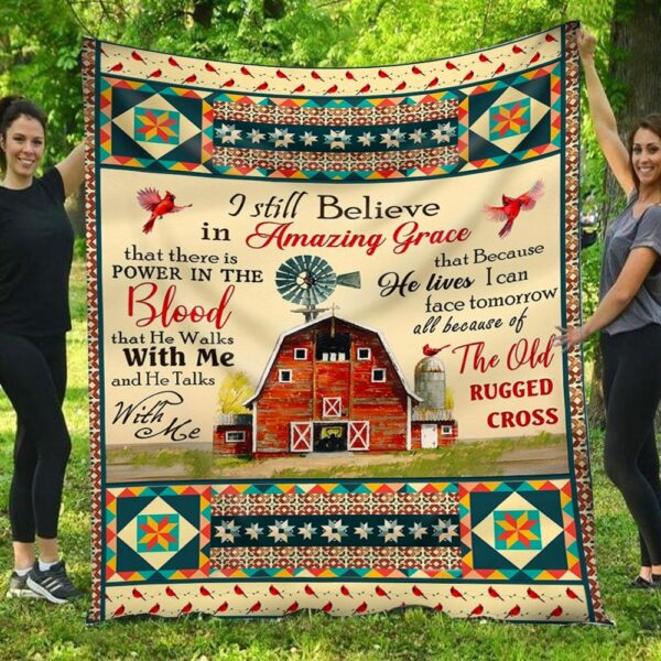 I Still Believe In Amazing Grace Cardinal Blanket