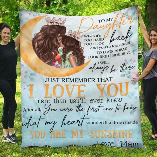 To My Daughter You Are My Sunshine Mom & Daughter Blanket