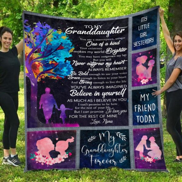 To My Granddaughter Believe In Yourself Nana Blanket
