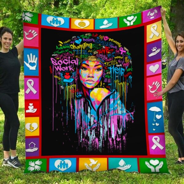 Social Worker Girl Blanket
