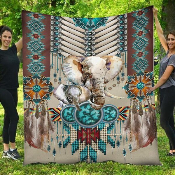 Native America Elephants Blanket