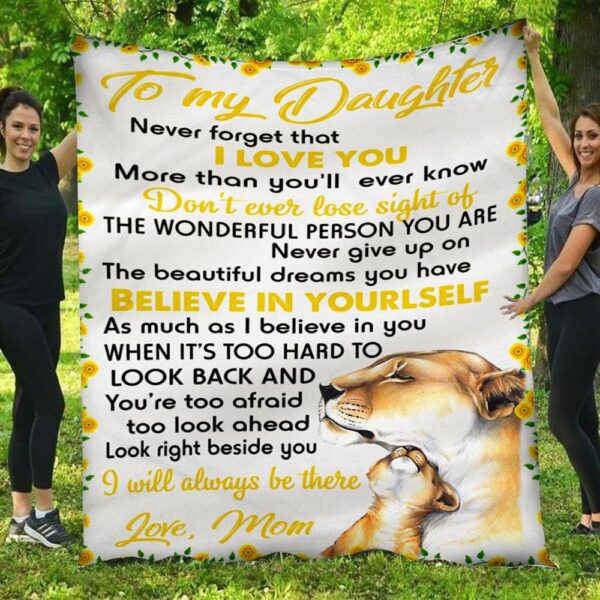To My Daughter I Love You Love Antelope Mom Full Print Fleece Blanket