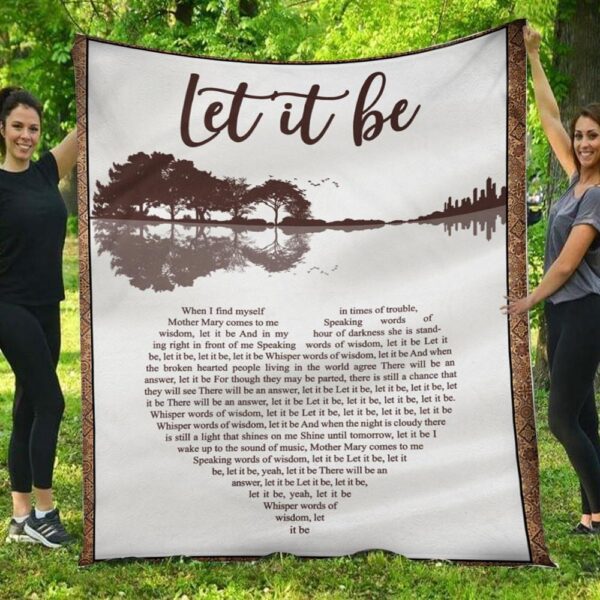 Let It Be Lyrics Guitar Blanket