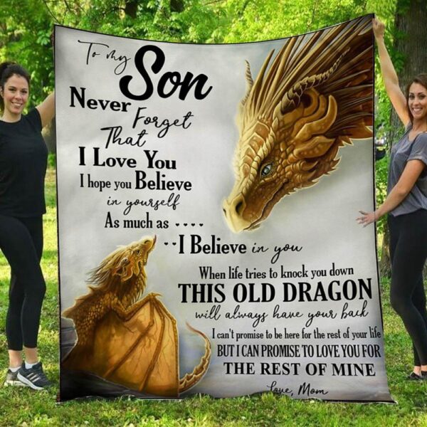 This Old Dragon Will Always Have Your Back Mom To Son Blanket
