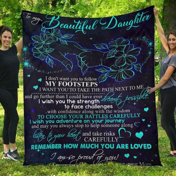 Remember How Much You Are Loved Hold Hands Mom To Daughter Blanket