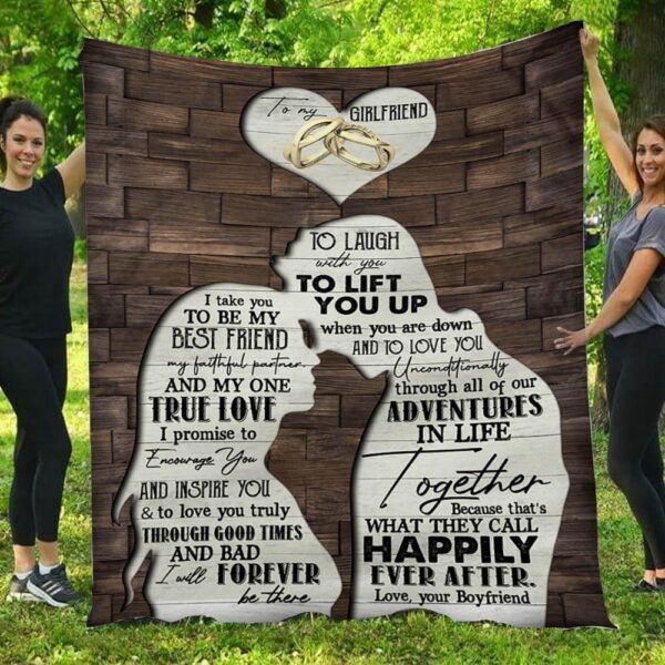 To My Girlfriend I Will Forever Be There Rings Blanket