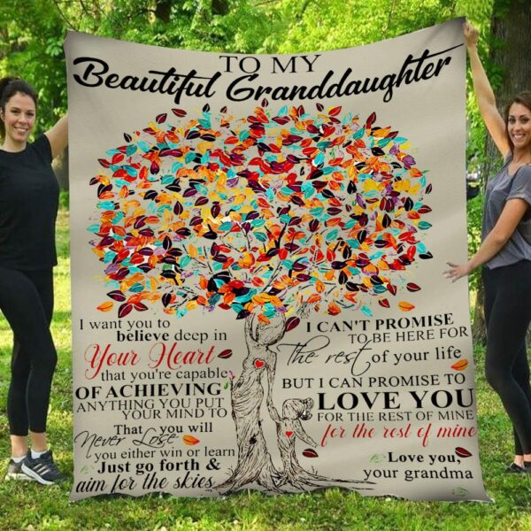 I Love You For The Rest Of Mine Tree Grandma To Granddaughter Blanket